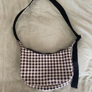 BAGGU Small Crescent Crossbody Bag with Adjustable Strap